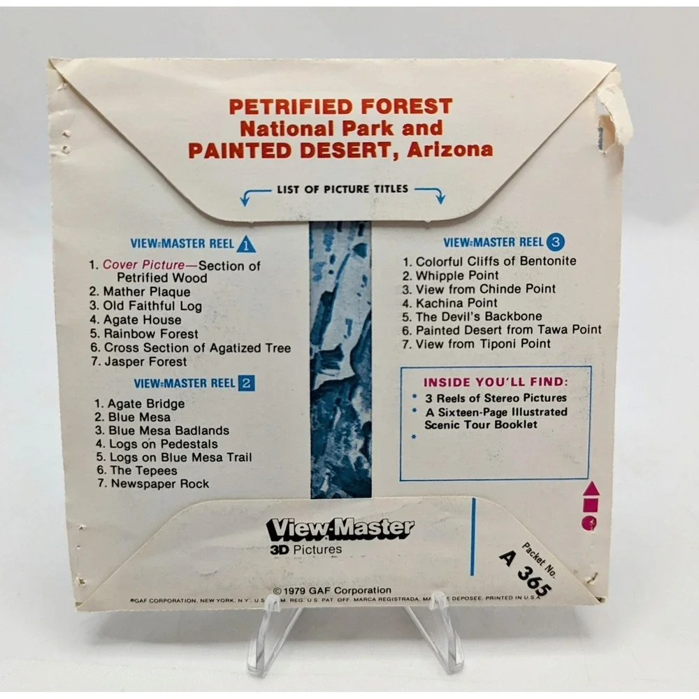 1979 View-Master Petrified Forest National Park & Painted Desert 3 Reel Pack